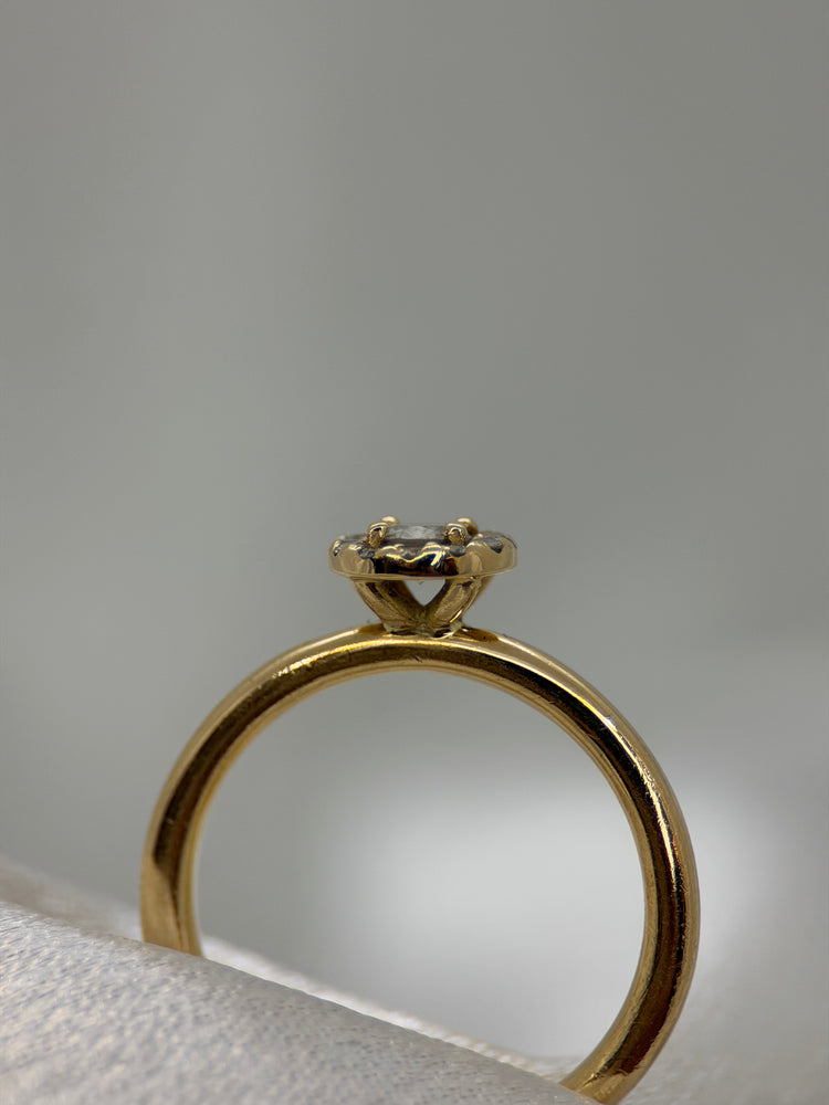 18K Klusterring med diamanter – 0.20 ct, Storlek 51.5