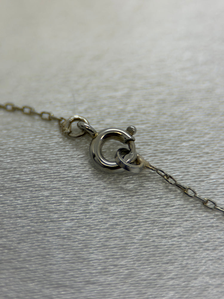 18K Sodalit & Diamant Halsband med Hänge – Sen 1800-tal/Tidigt 1900-tal