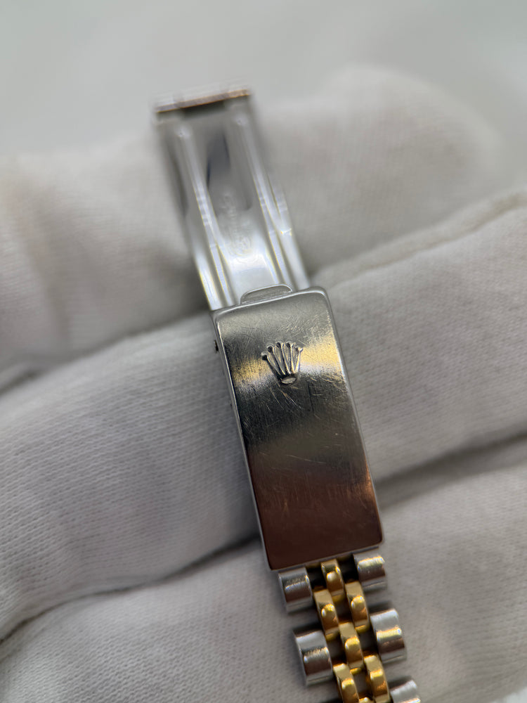 ROLEX Oyster Perpetual Date – Damklocka i stål och 18K guld