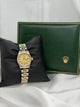 ROLEX Oyster Perpetual Date – Damklocka i stål och 18K guld