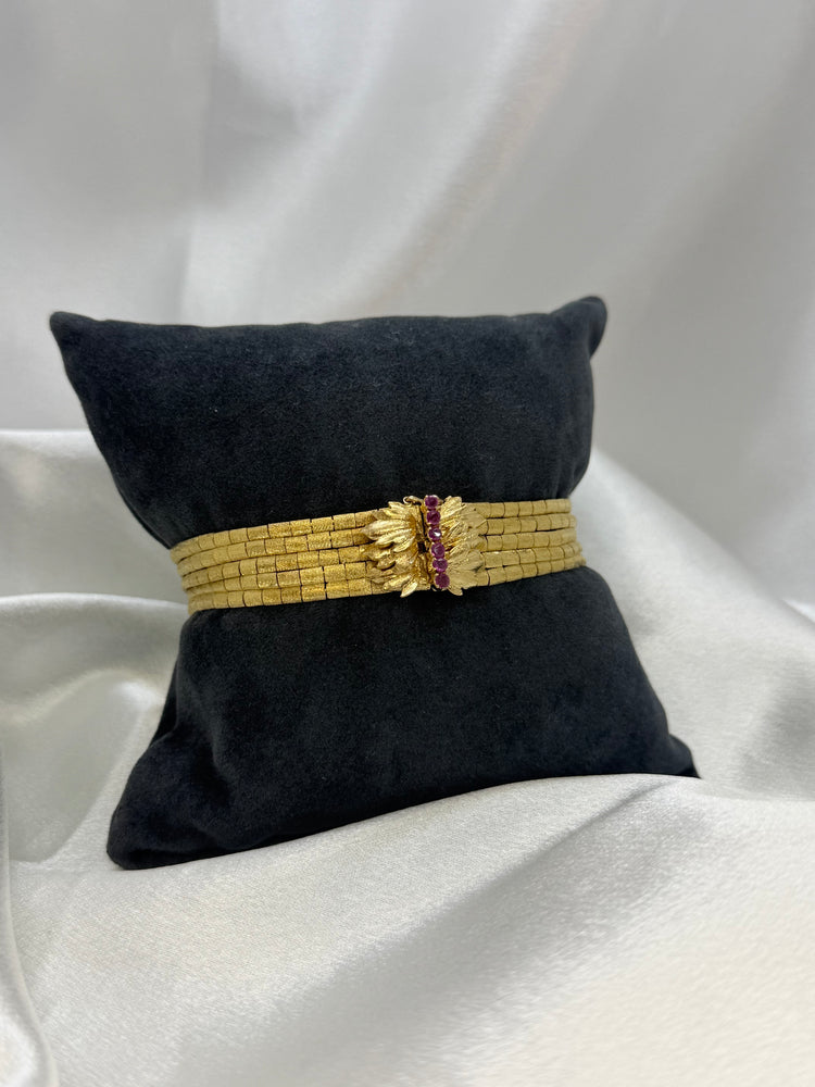 18K Rubin armband – 1960-tal, 32.8g, 19 cm