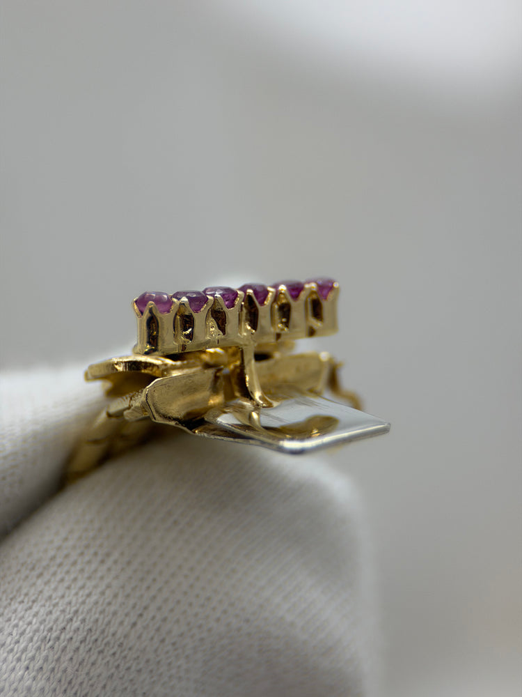 18K Rubin armband – 1960-tal, 32.8g, 19 cm