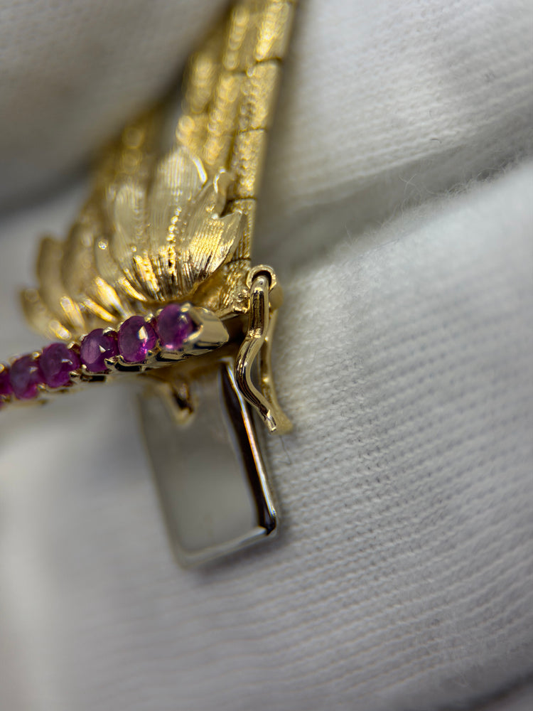 18K Rubin armband – 1960-tal, 32.8g, 19 cm