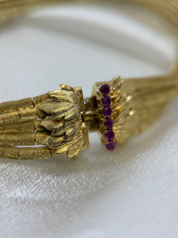 18K Rubin armband – 1960-tal, 32.8g, 19 cm