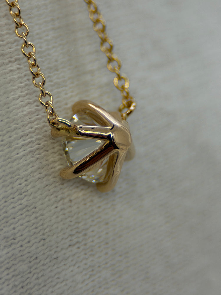 18K Guldhalsband med Diamanthänge – 0.58 ct, 42.5–45.5 cm