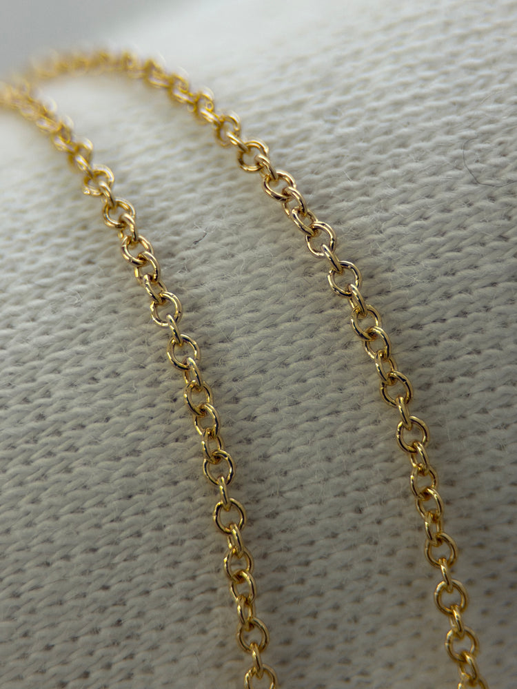 18K Guldhalsband med Diamanthänge – 0.58 ct, 42.5–45.5 cm