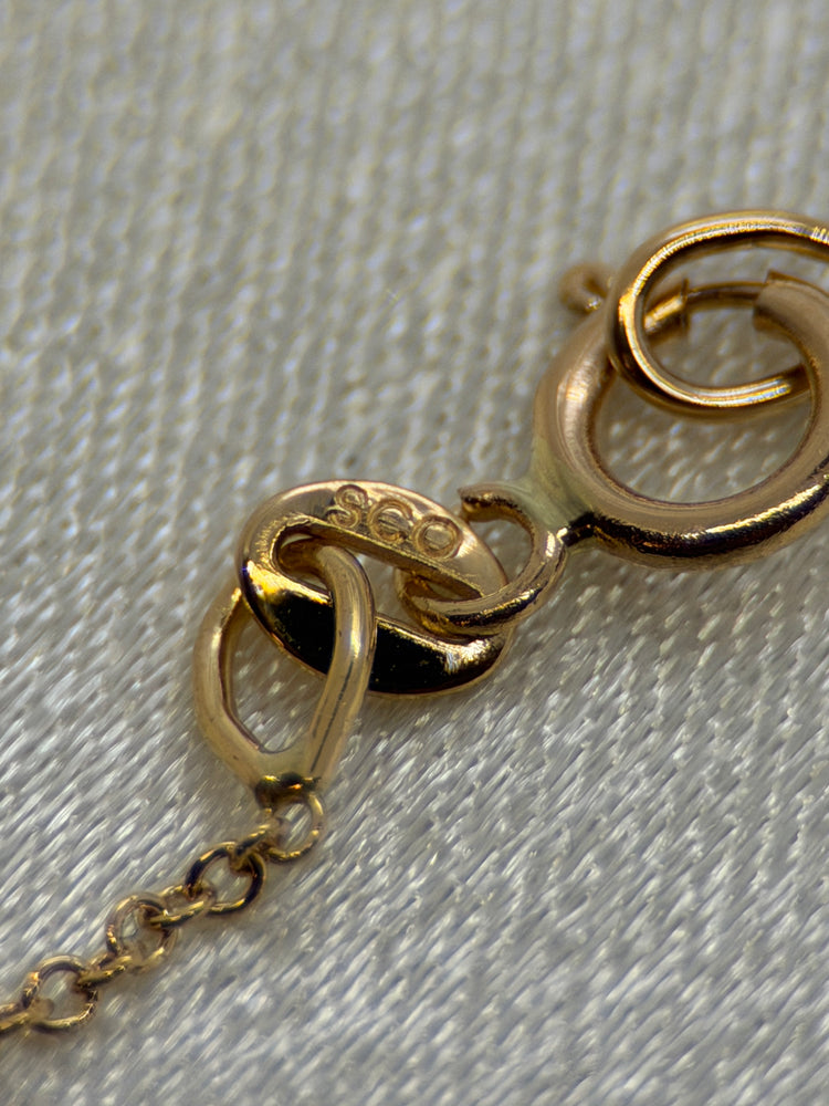 18K Guldhalsband med Diamanthänge – 0.58 ct, 42.5–45.5 cm