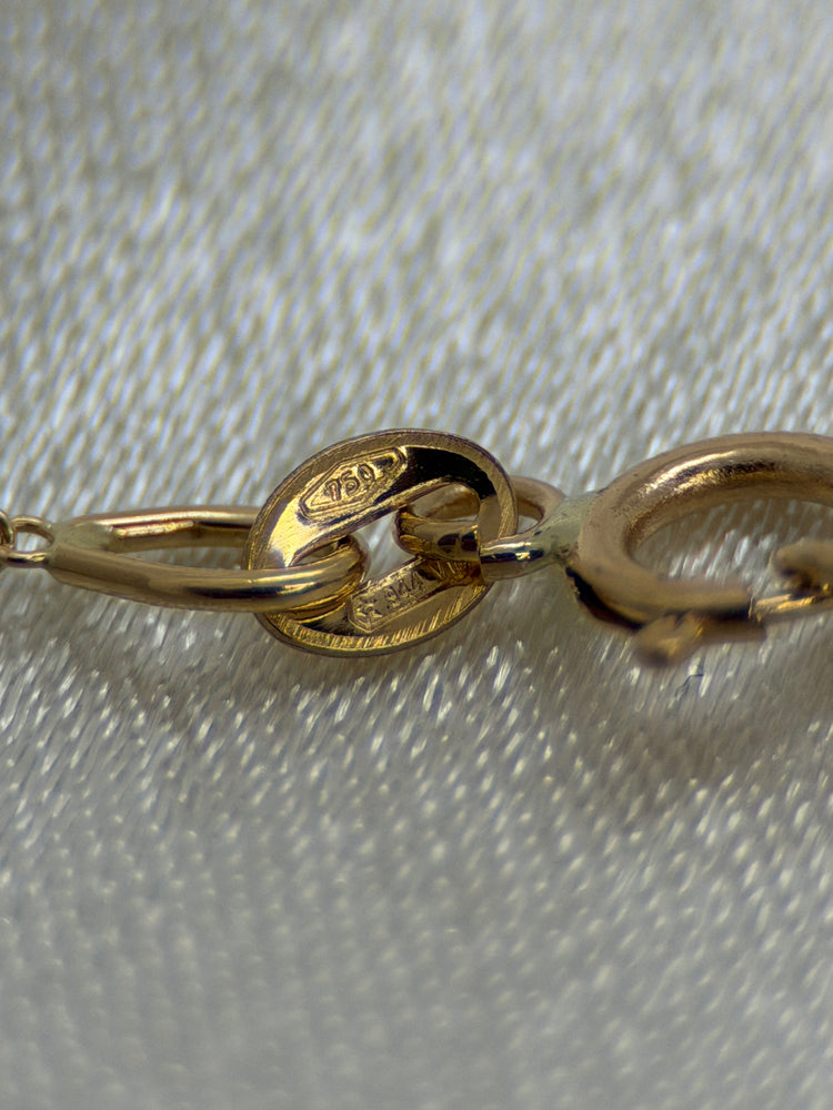 18K Guldhalsband med Diamanthänge – 0.58 ct, 42.5–45.5 cm