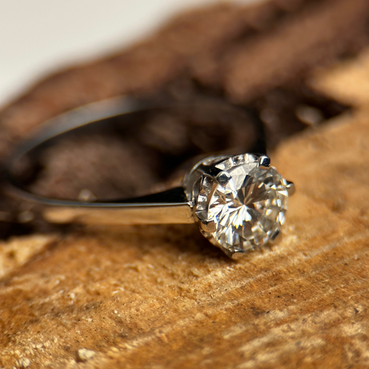 1,00ct Solitärring med Diamant