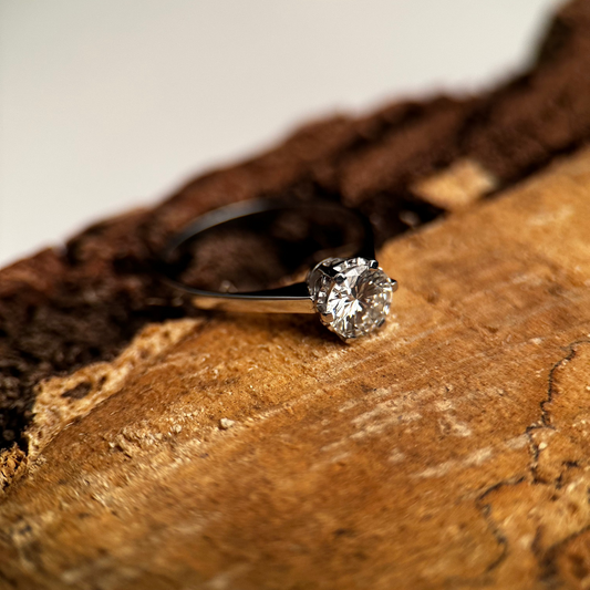 1,00ct Solitärring med Diamant