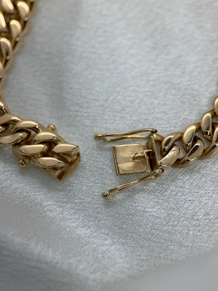18K Pansarlänksarmband i rödguld – 33.0g, 18.5 cm