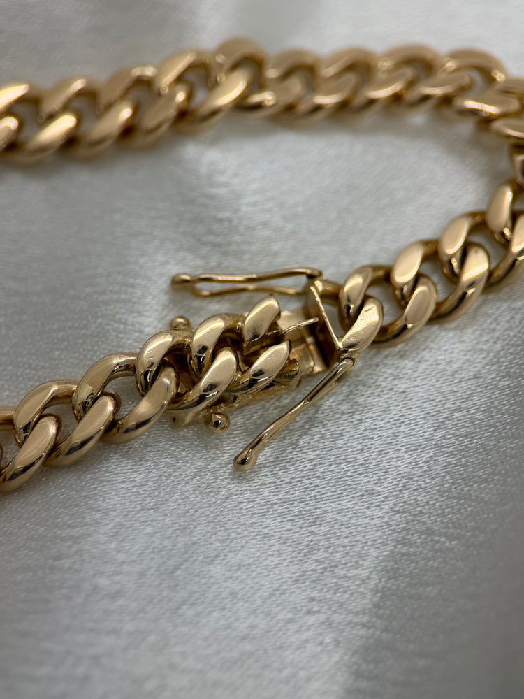 18K Pansarlänksarmband i rödguld – 33.0g, 18.5 cm