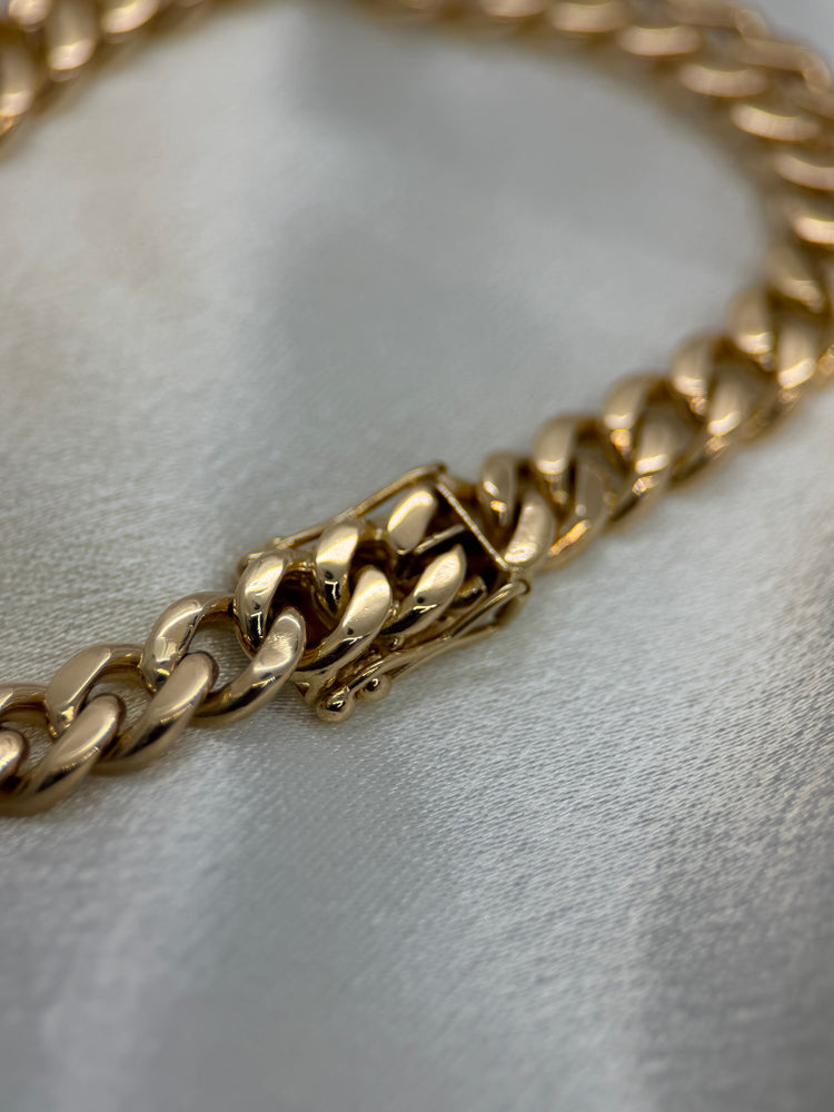 18K Pansarlänksarmband i rödguld – 33.0g, 18.5 cm