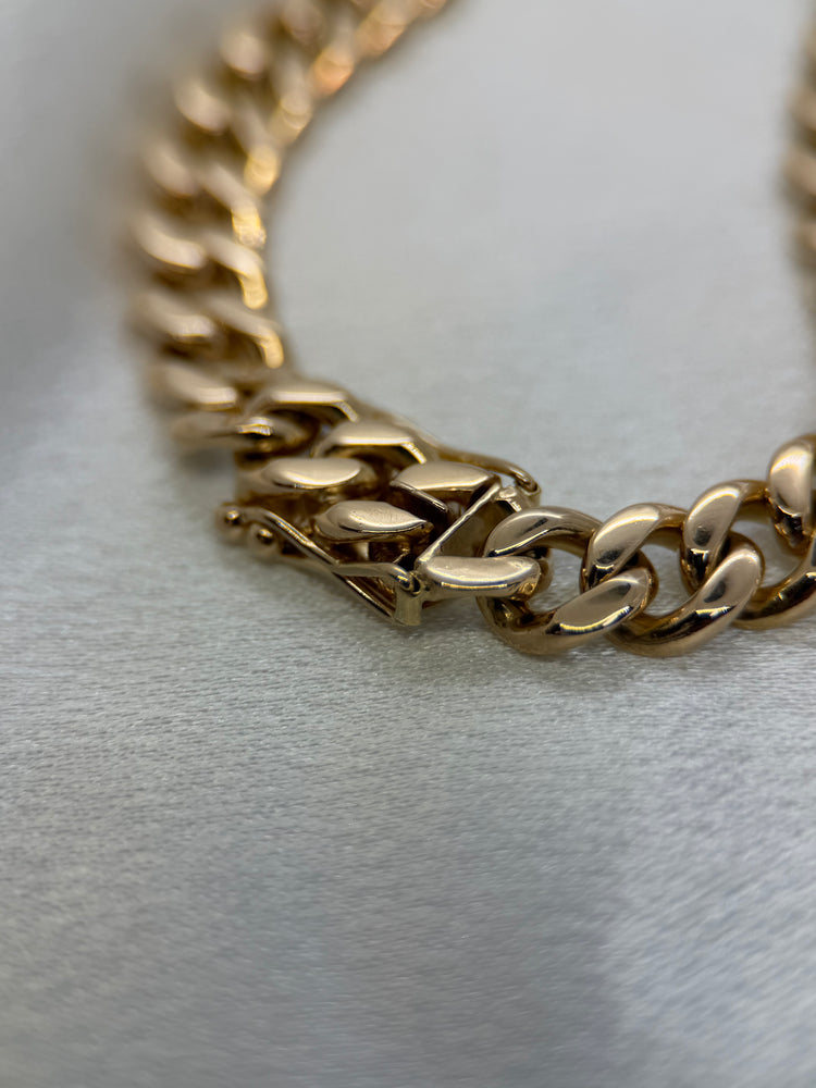 18K Pansarlänksarmband i rödguld – 33.0g, 18.5 cm