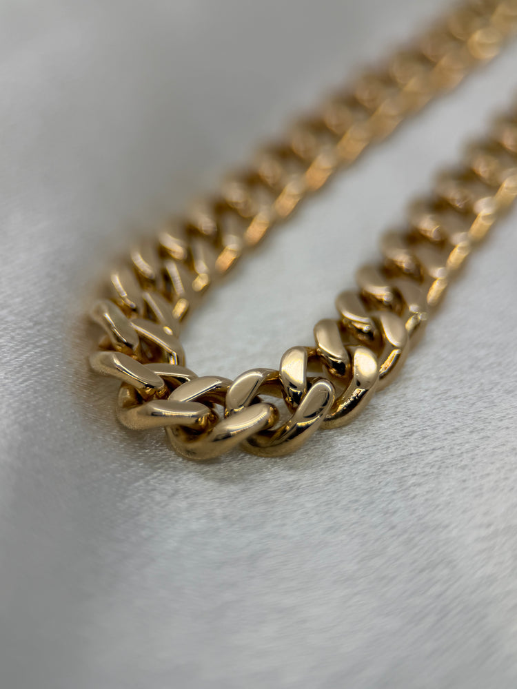 18K Pansarlänksarmband i rödguld – 33.0g, 18.5 cm