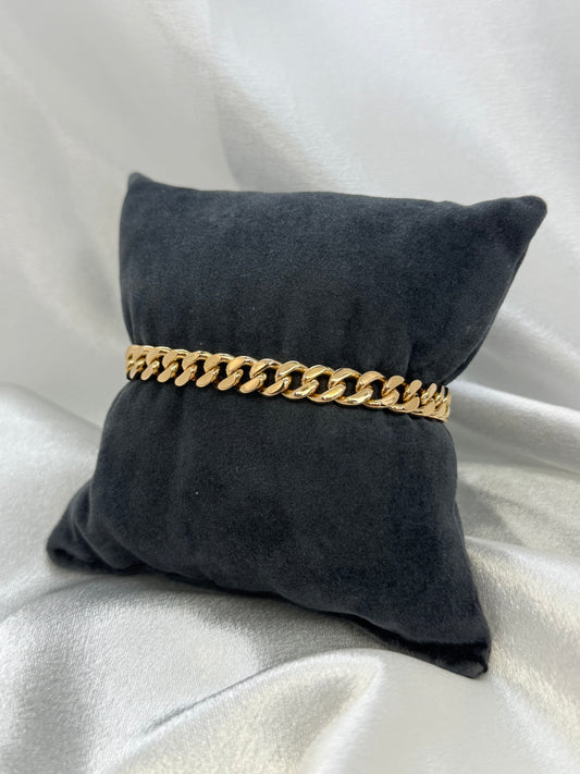 18K Pansarlänksarmband i rödguld – 33.0g, 18.5 cm