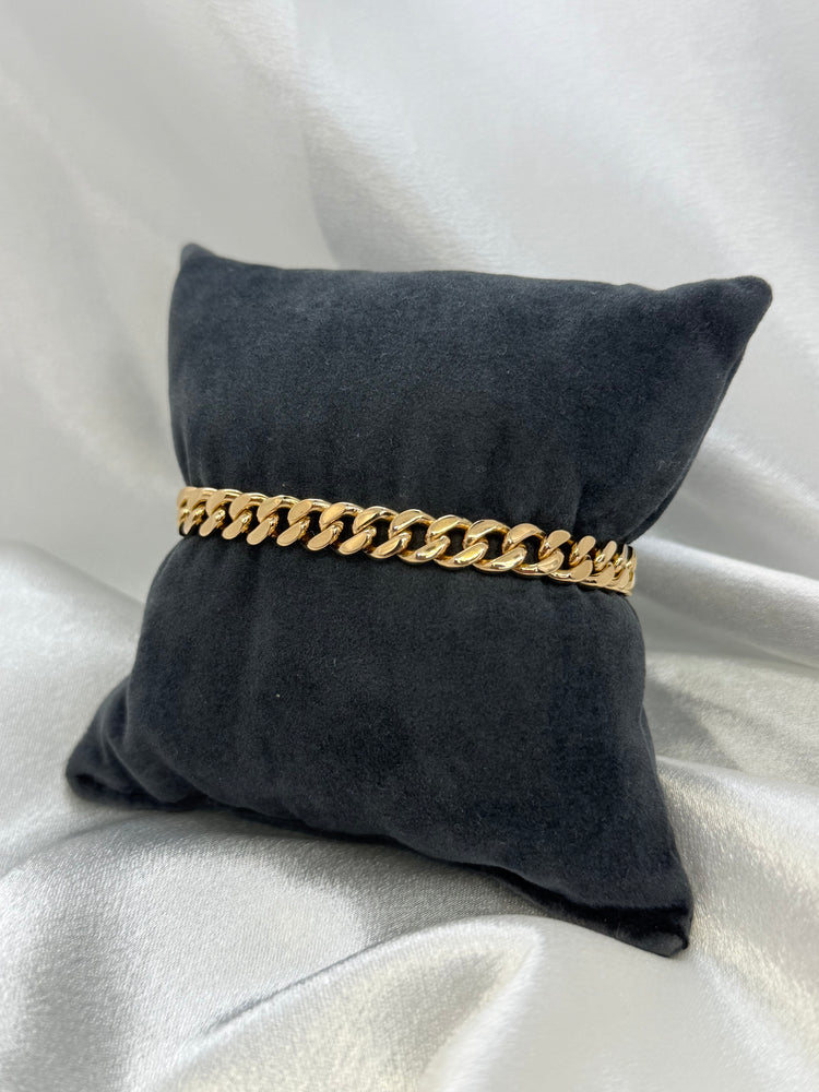 18K Pansarlänksarmband i rödguld – 33.0g, 18.5 cm