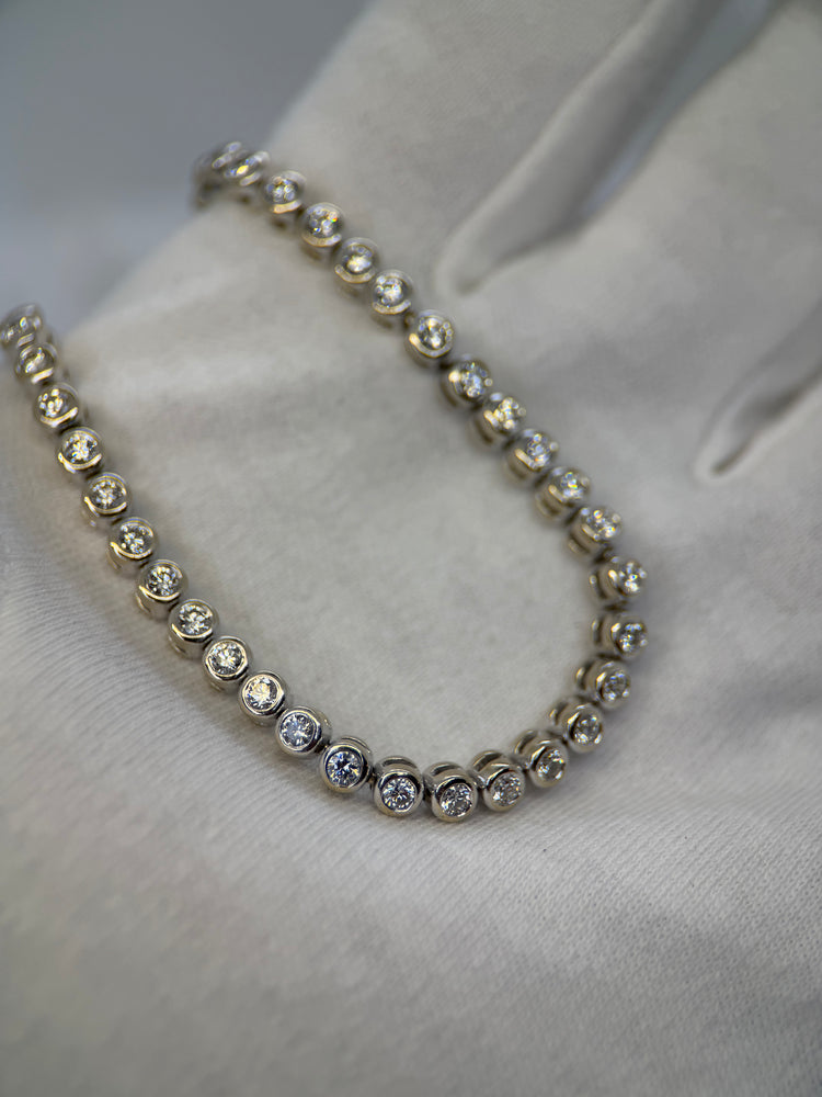 18K Diamond Tennis Bracelet – approx. 2.30 ct, 18.5 cm