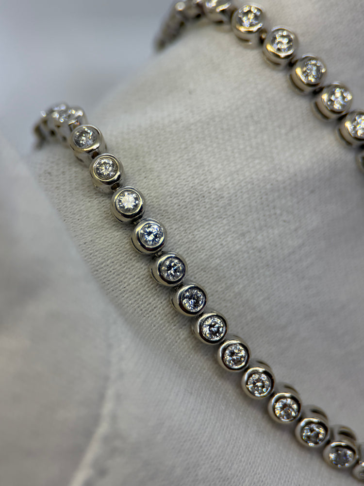 18K Diamond Tennis Bracelet – approx. 2.30 ct, 18.5 cm