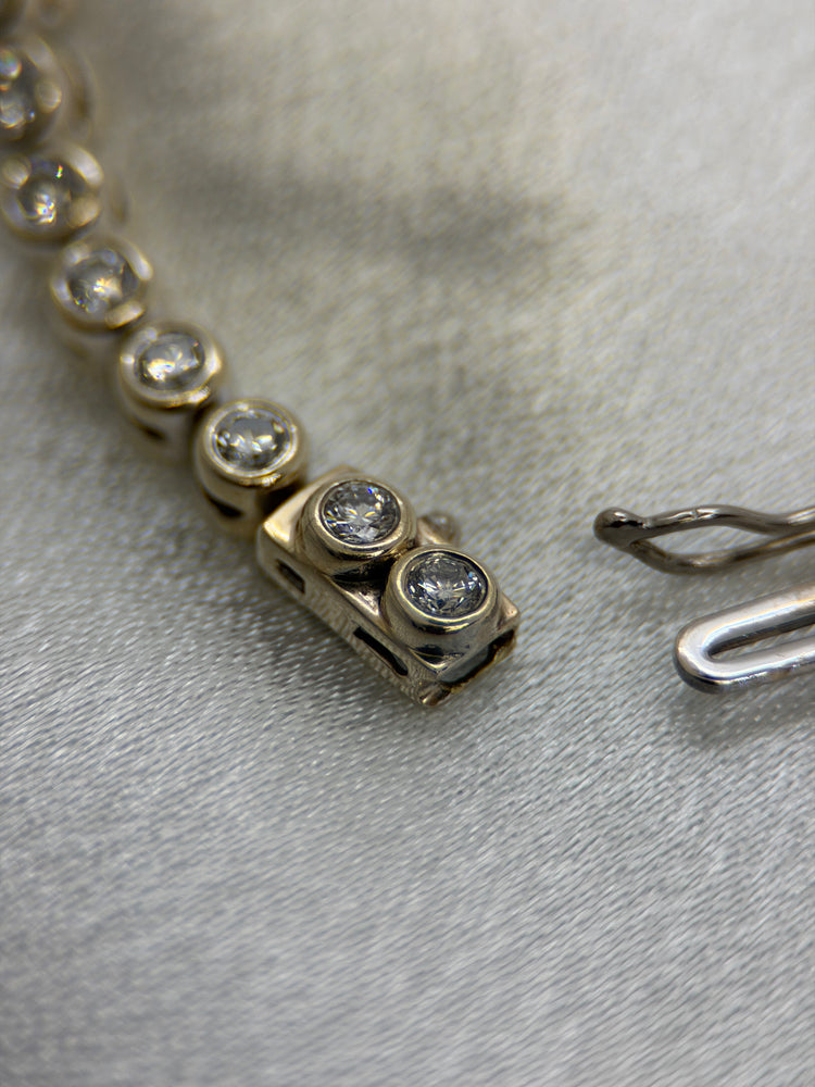 18K Diamond Tennis Bracelet – approx. 2.30 ct, 18.5 cm
