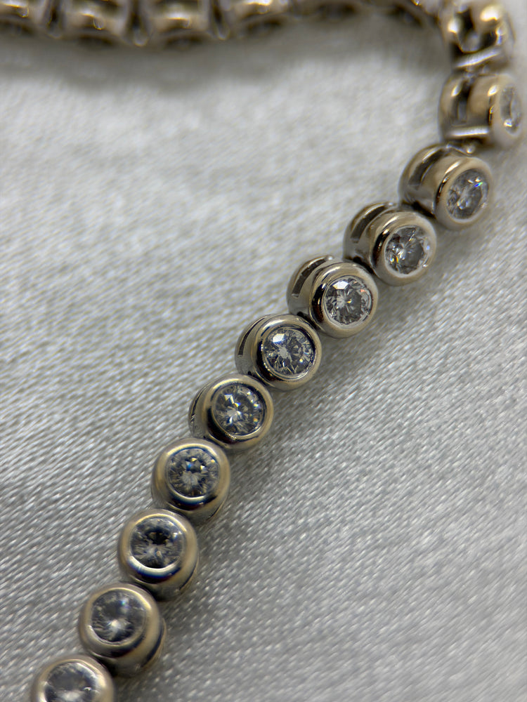18K Diamond Tennis Bracelet – approx. 2.30 ct, 18.5 cm