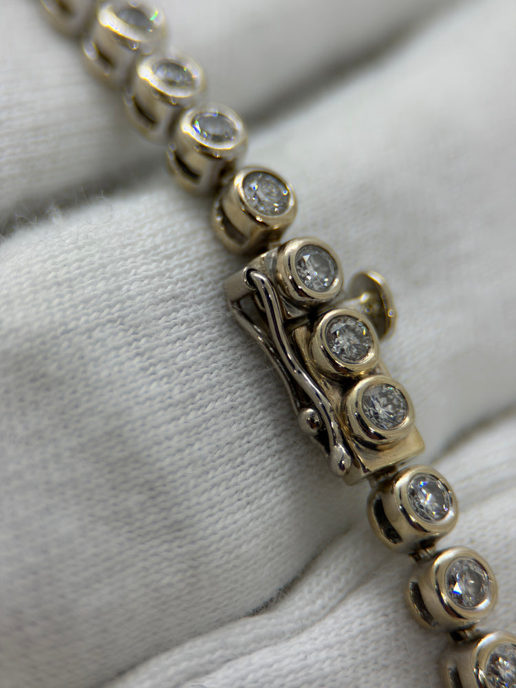18K Diamond Tennis Bracelet – approx. 2.30 ct, 18.5 cm