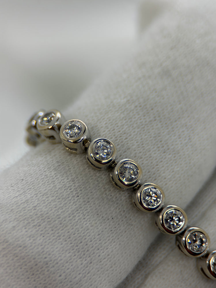 18K Diamond Tennis Bracelet – approx. 2.30 ct, 18.5 cm