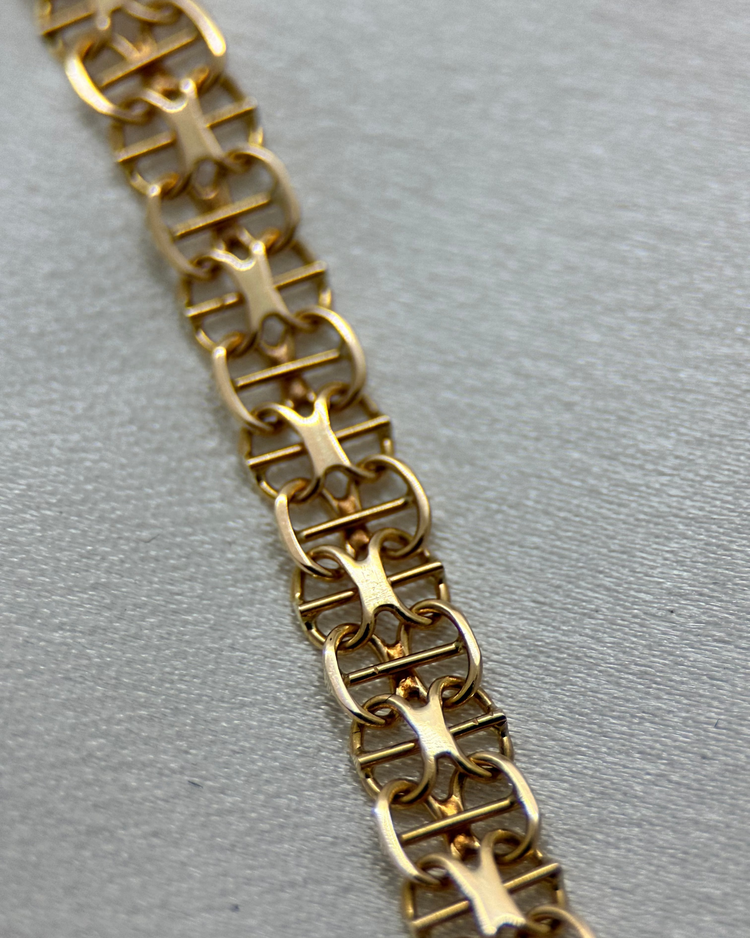 18K Handgjort X-länks halsband 39 cm