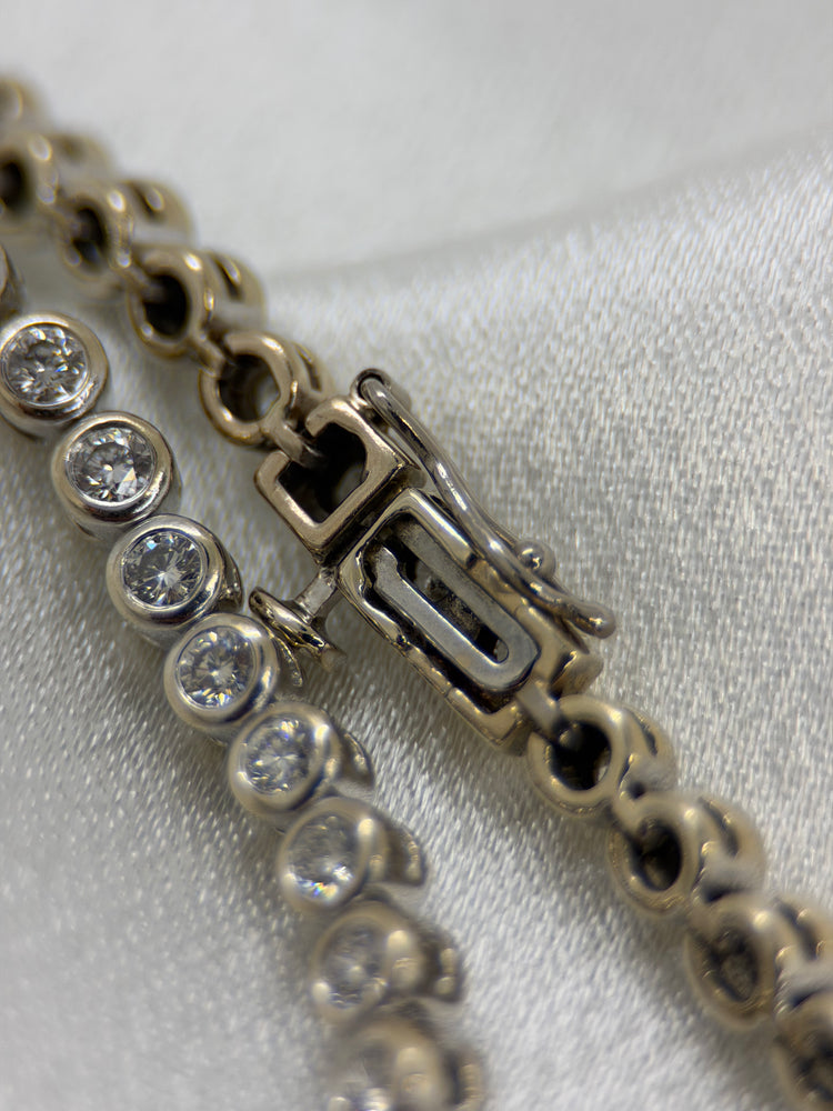 18K Diamond Tennis Bracelet – approx. 2.30 ct, 18.5 cm