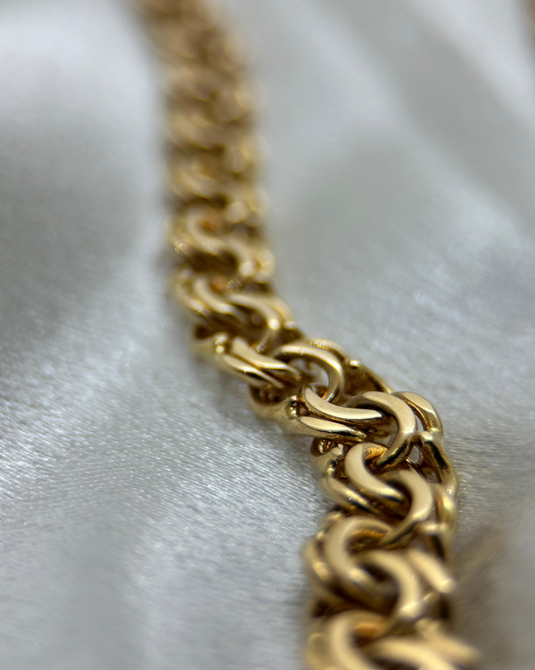 18K Handgjort Bismarckhalsband doserad design 42 cm (1963)