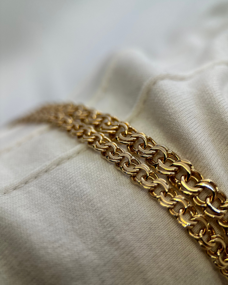 18K Handgjort Bismarckhalsband doserad design 42 cm (1963)