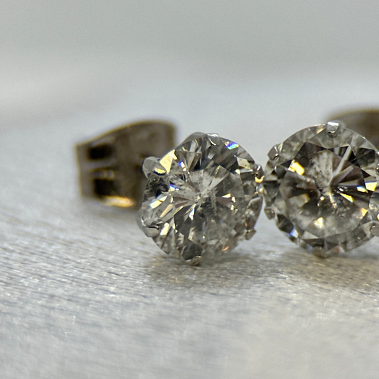 18K Diamantörhängen 1.09ct med Certifikat