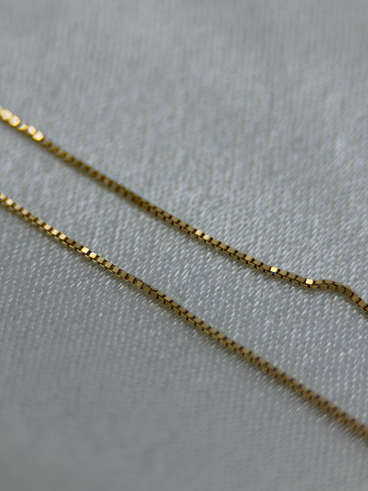 18K Rödguld Halsband med Kulhänge – Venezia-kedja, 1.5g, 41.5 cm