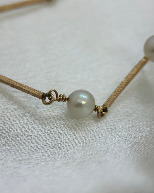 14K Halsband med Odlade Pärlor