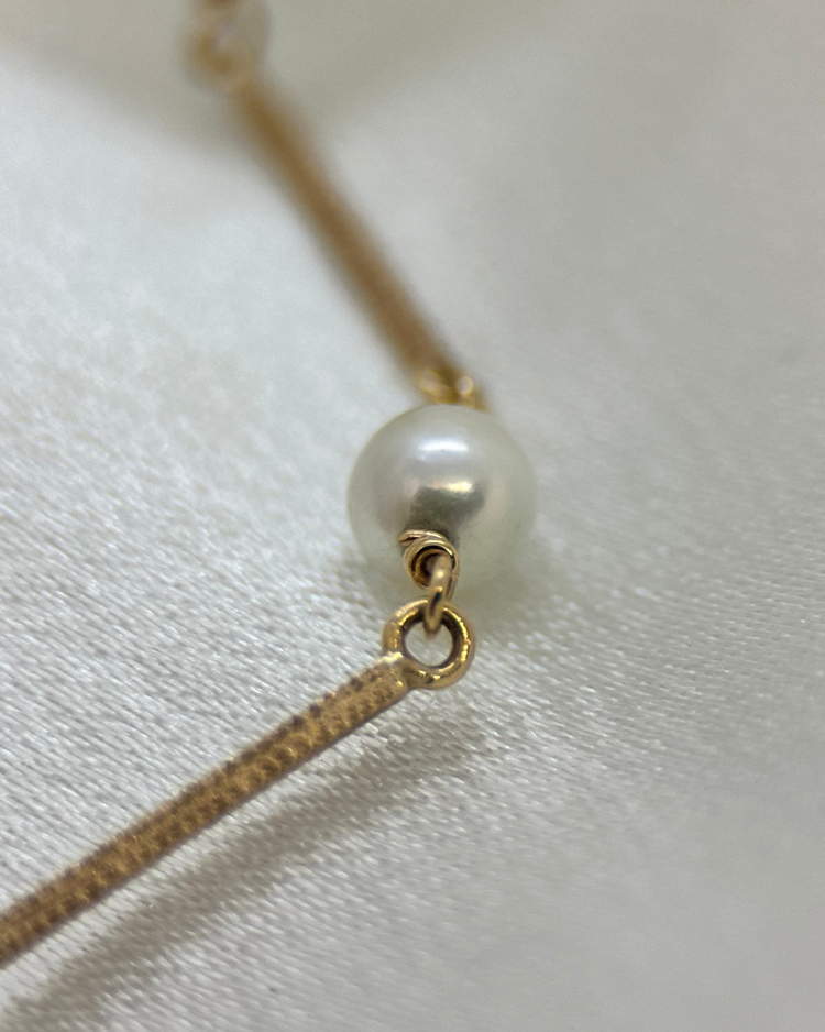 14K Halsband med Odlade Pärlor