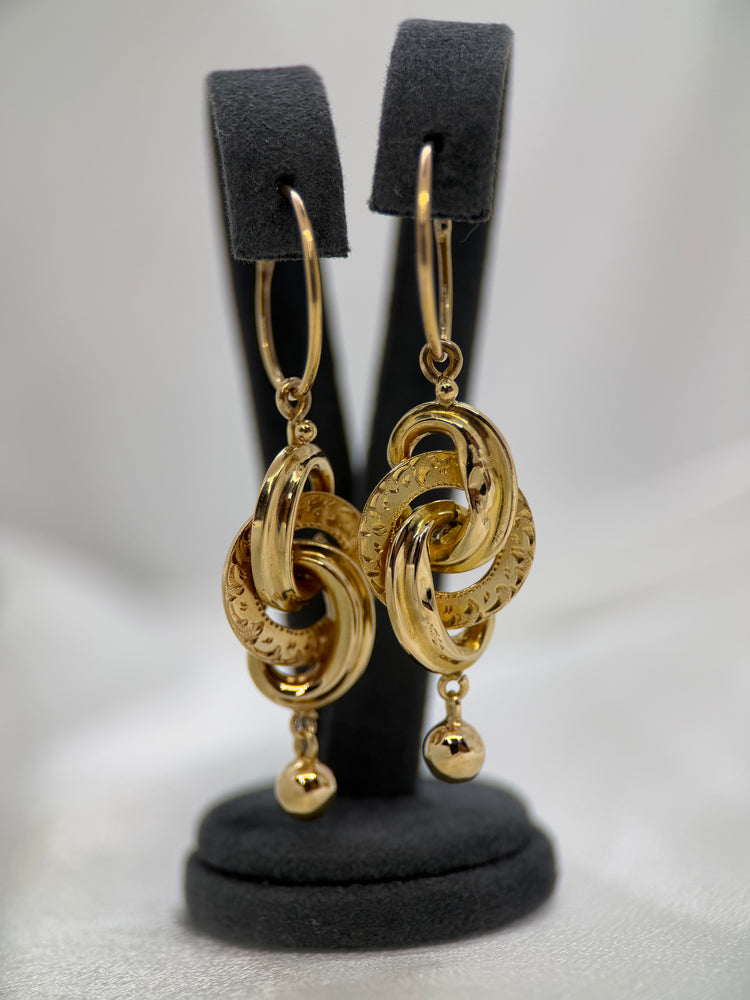 Guld Örhängen, 1874 – Invävda motiv, 4.8 cm