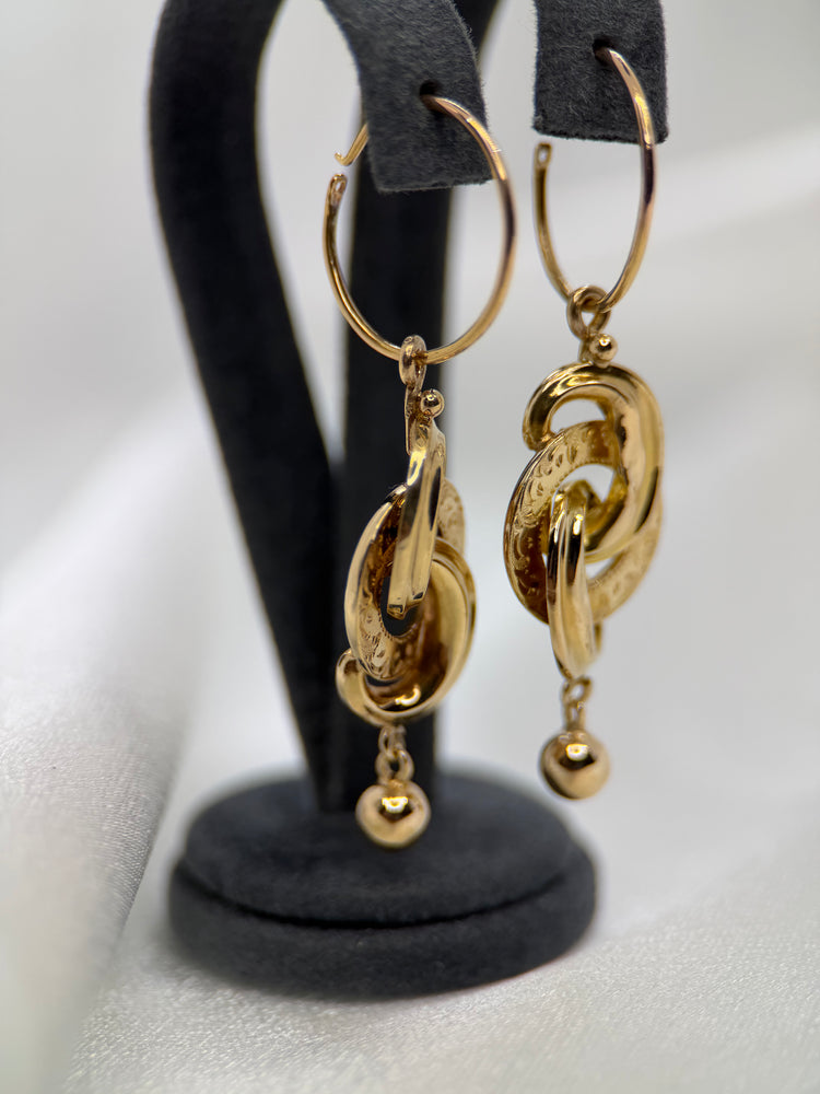Guld Örhängen, 1874 – Invävda motiv, 4.8 cm
