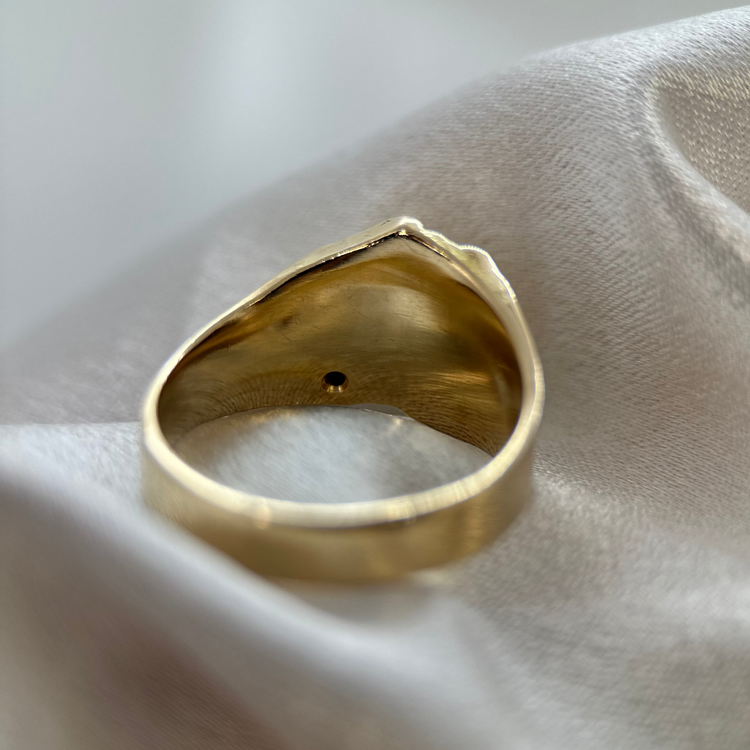 18K Klackring med Diamant