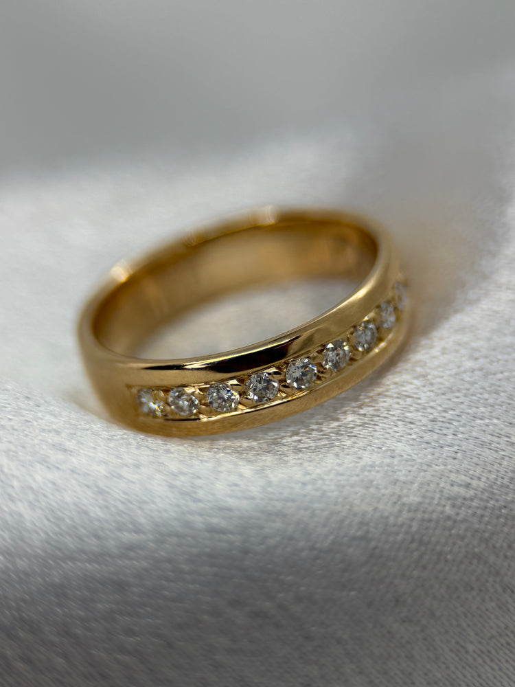 18K Diamant vigselring – 0.30 ct, Storlek 53