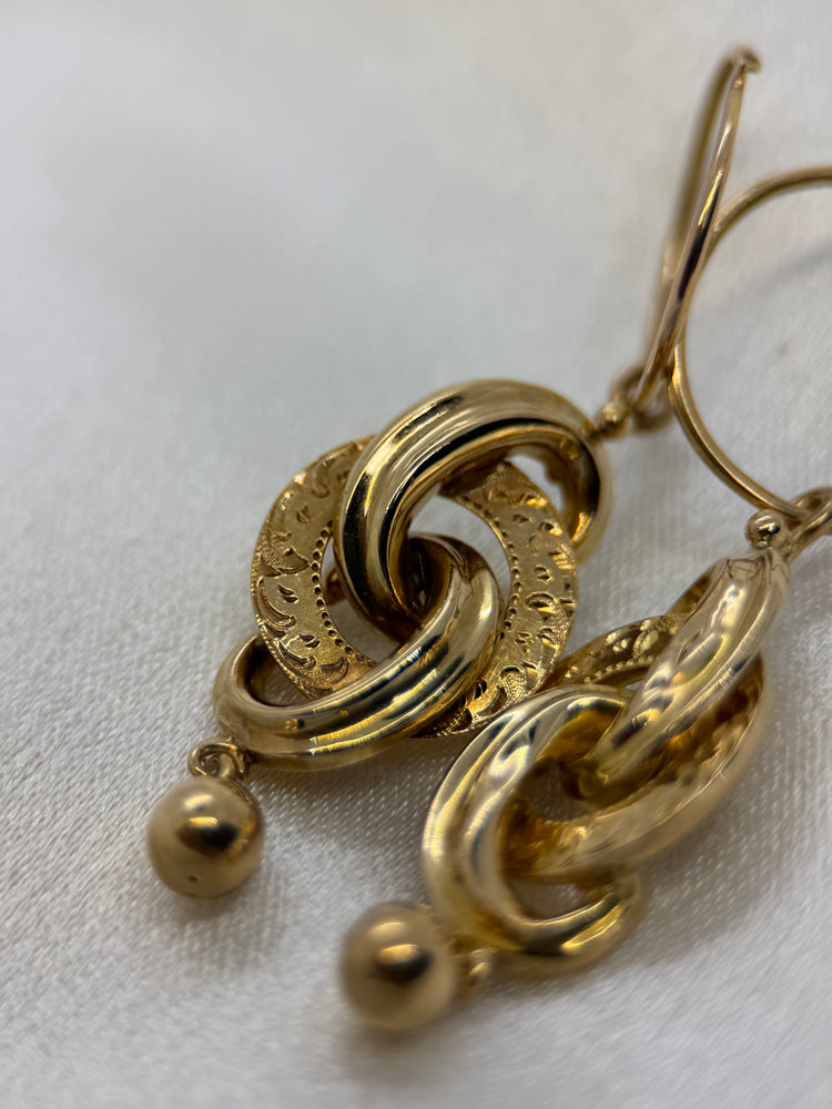 Guld Örhängen, 1874 – Invävda motiv, 4.8 cm
