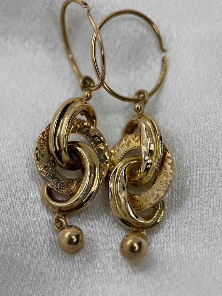 Guld Örhängen, 1874 – Invävda motiv, 4.8 cm