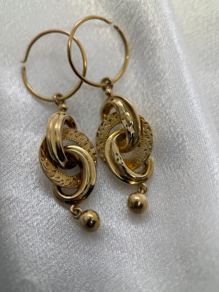 Guld Örhängen, 1874 – Invävda motiv, 4.8 cm