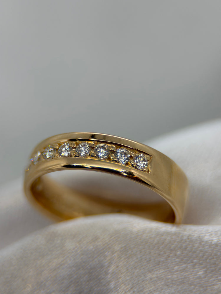 18K Diamant vigselring – 0.30 ct, Storlek 53