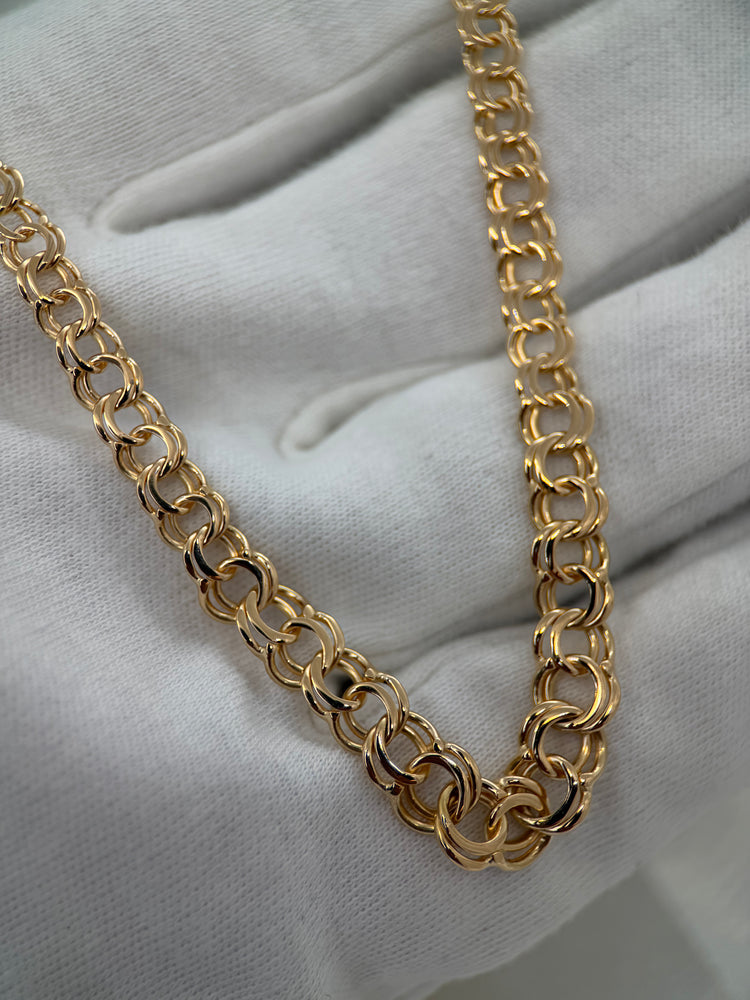 18K Bismarck halsband – 15.2g, 43 cm