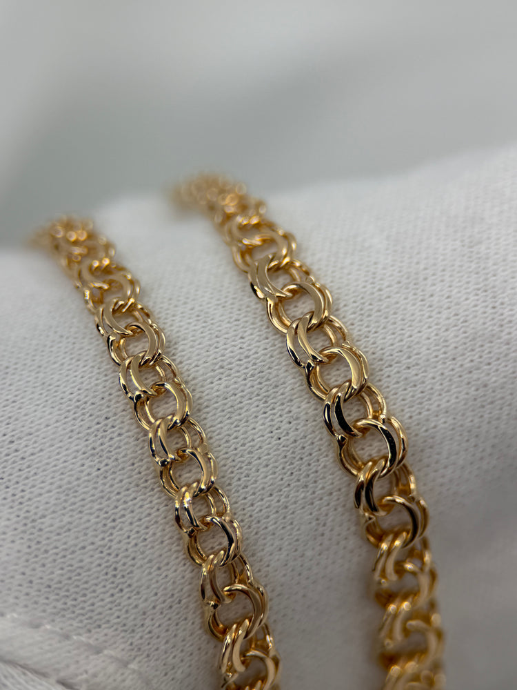 18K Bismarck halsband – 15.2g, 43 cm