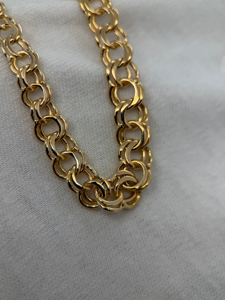 18K Bismarck halsband – 15.2g, 43 cm