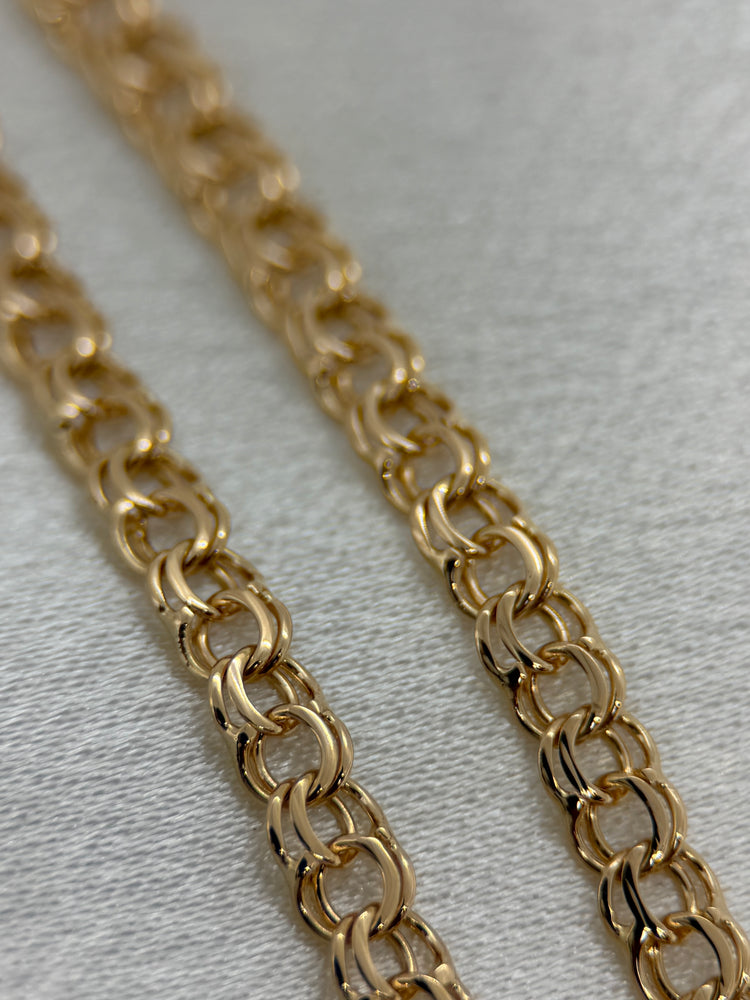 18K Bismarck halsband – 15.2g, 43 cm
