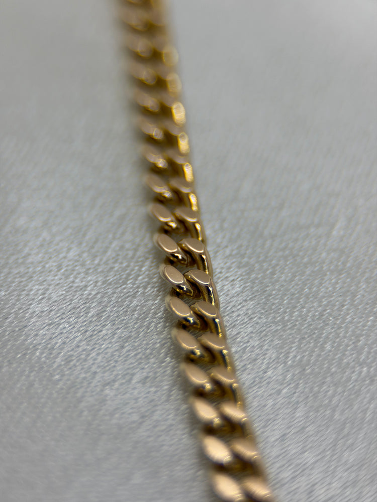 18K Curb Link Necklace in Rose Gold – 24.9g, 51.5 cm