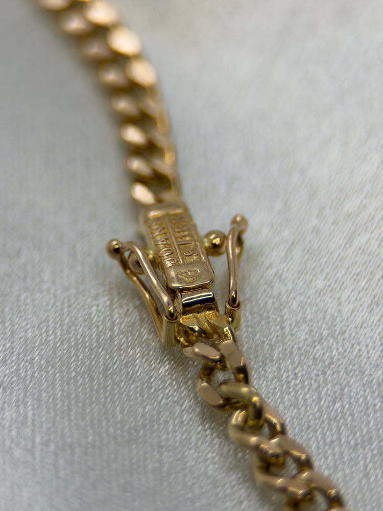 18K Curb Link Necklace in Rose Gold – 24.9g, 51.5 cm