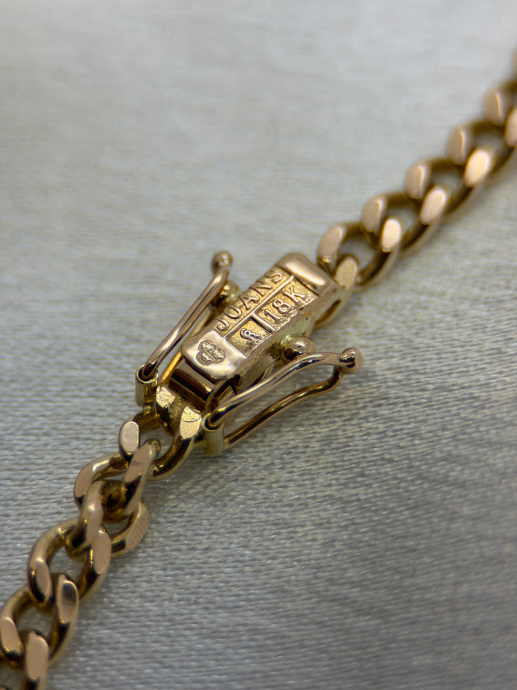 18K Curb Link Necklace in Rose Gold – 24.9g, 51.5 cm